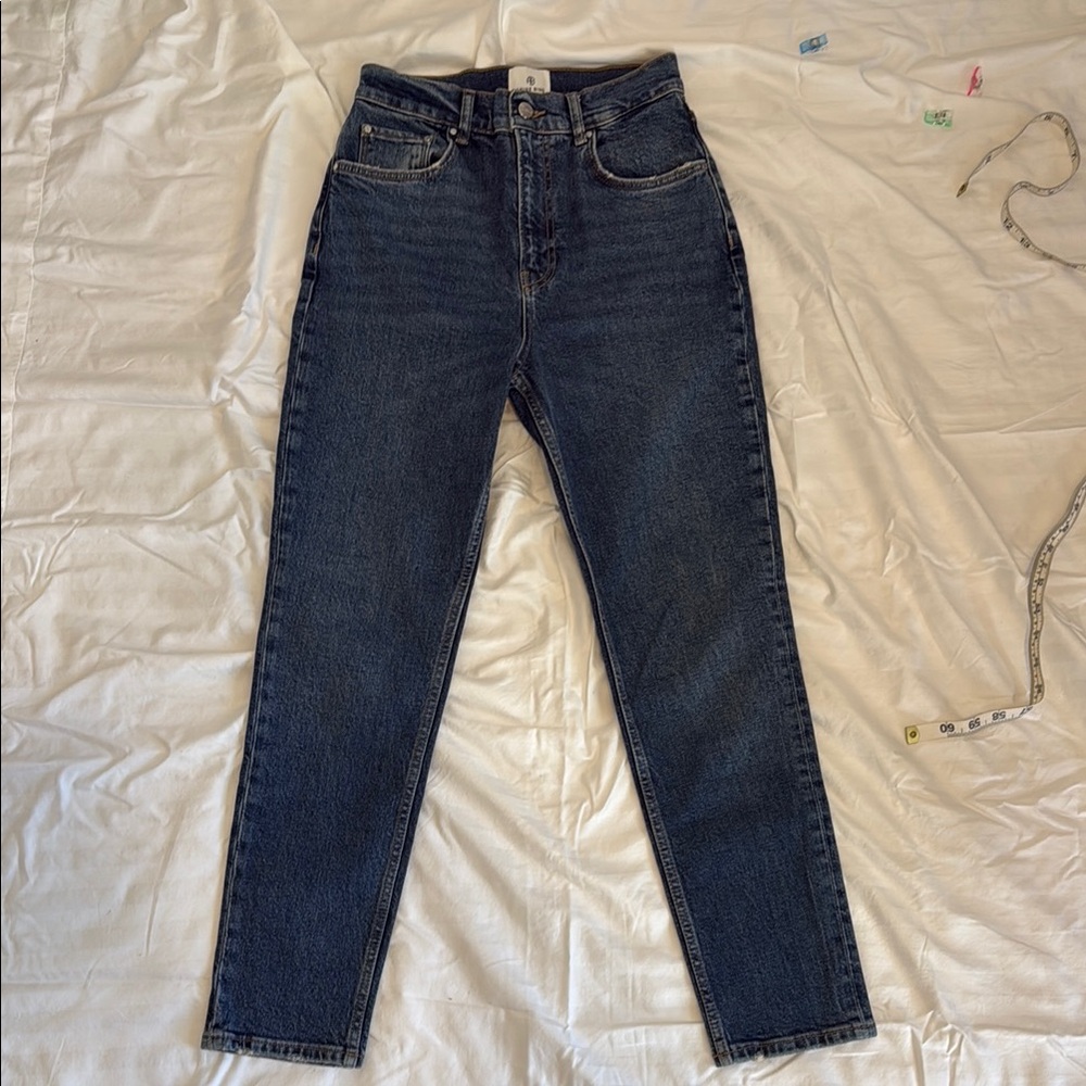 Anine Bing High Rise Dark Blue Jeans